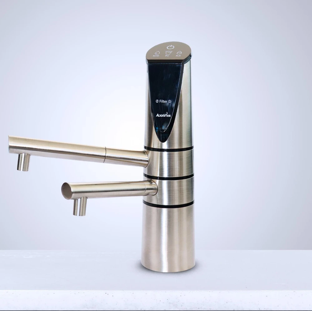 AlkaViva DELPHI H2 Ioniseur d'eau sous-évier - Nickel brossé